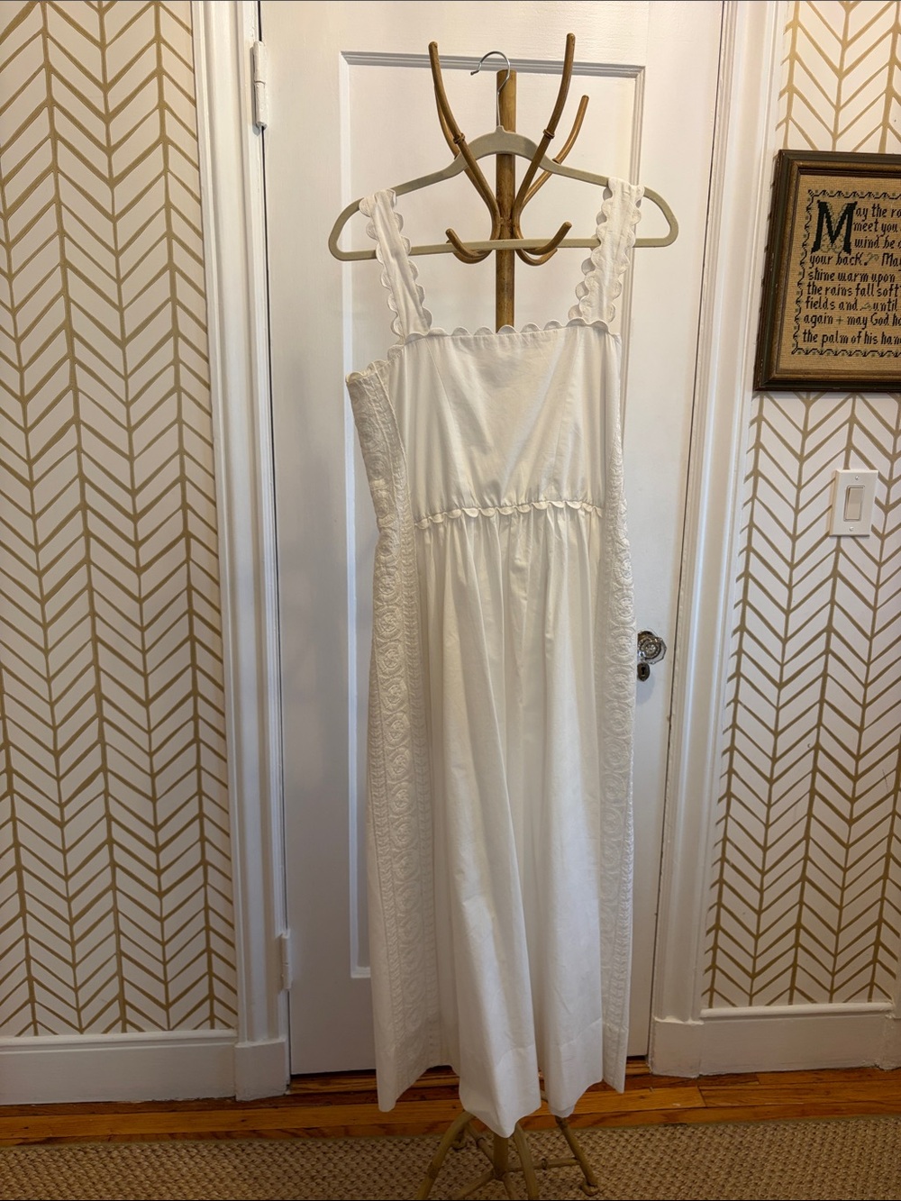Gretchen Scott Designs White Eyelet Midi Dress